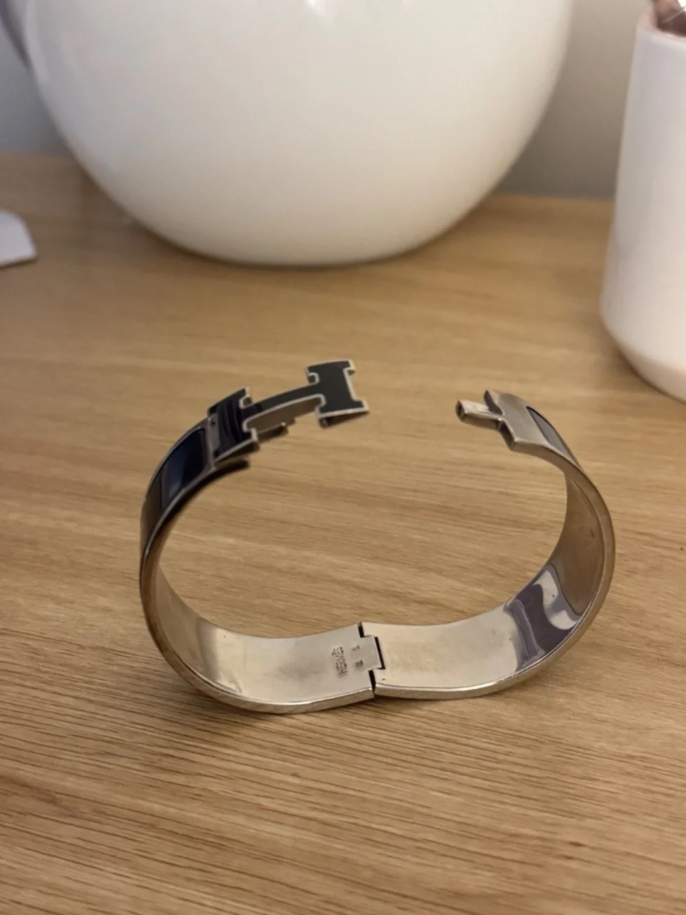 Hermès Enamel Clic Clac H Bangle Bracelet